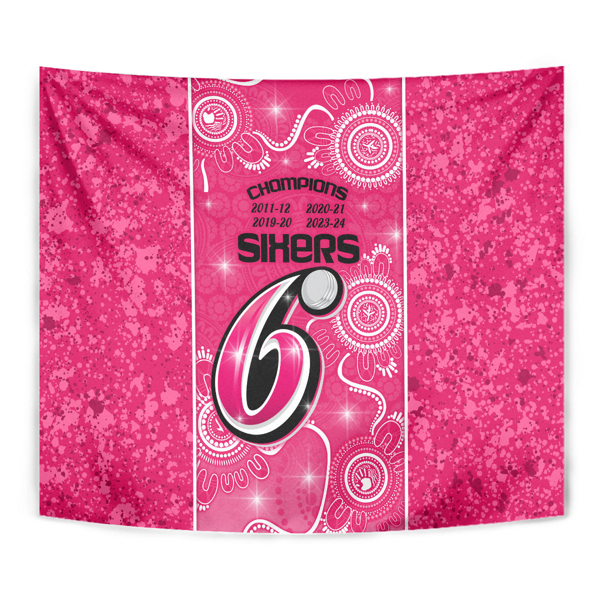 Custom Sydney Sixers Cricket Tapestry The Fourth Time Champions Aboriginal - Vibe Hoodie Shop