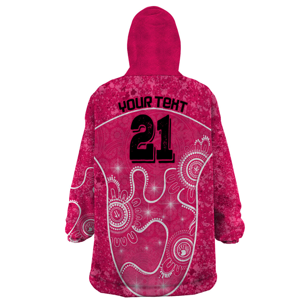 Custom Sydney Sixers Cricket Wearable Blanket Hoodie The Fourth Time Champions Aboriginal - Vibe Hoodie Shop