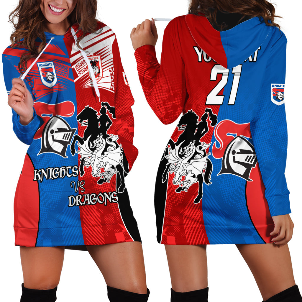 NRL Dragons and Knights Sporty Style Hoodie Dress