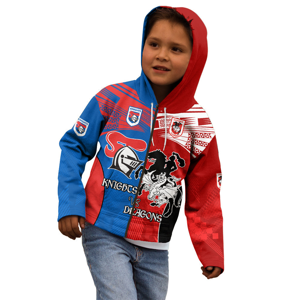 NRL Dragons and Knights Sporty Style Kid Hoodie