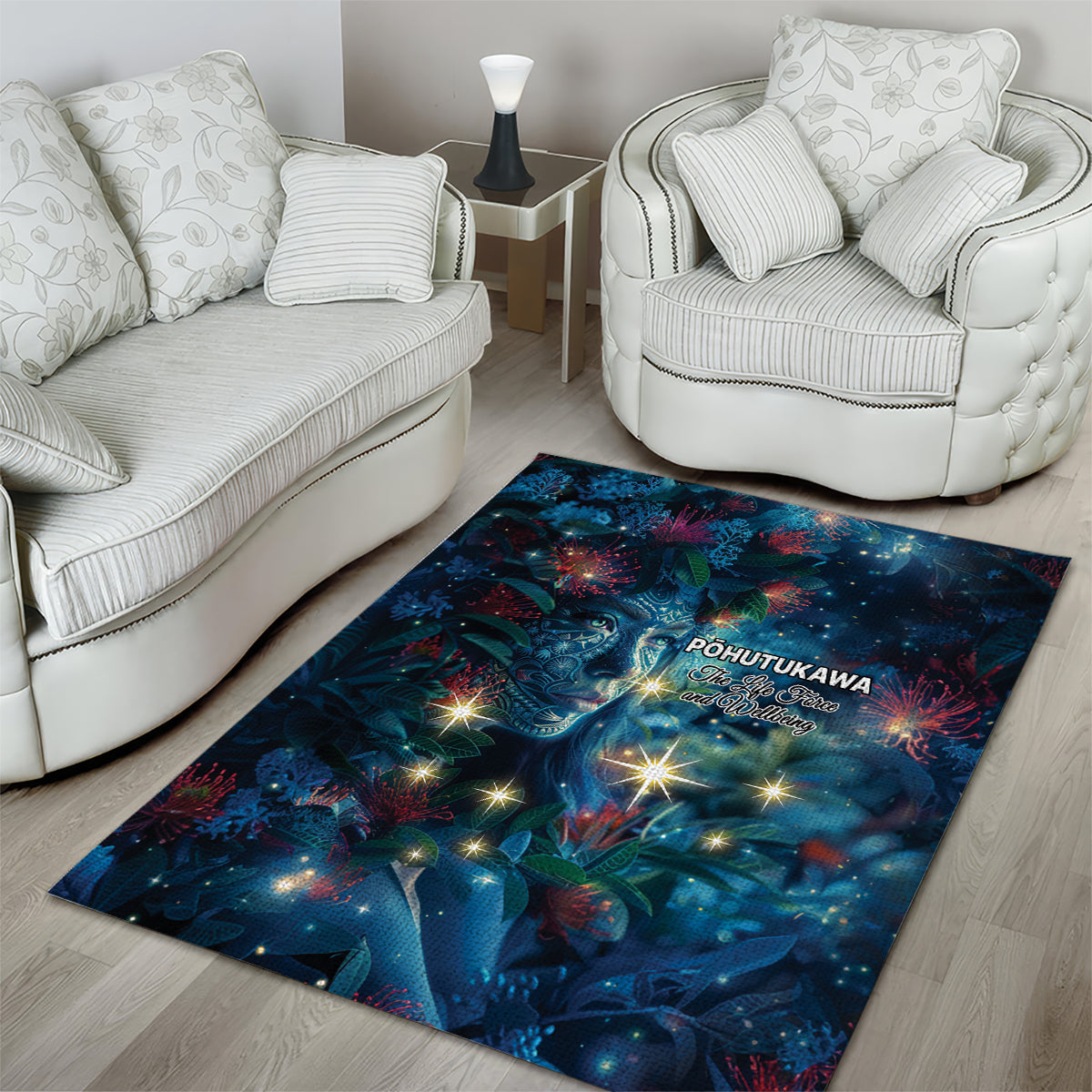 New Zealand Matariki Pohutukawa Area Rug Te Mauri te Ora - Vibe Hoodie Shop