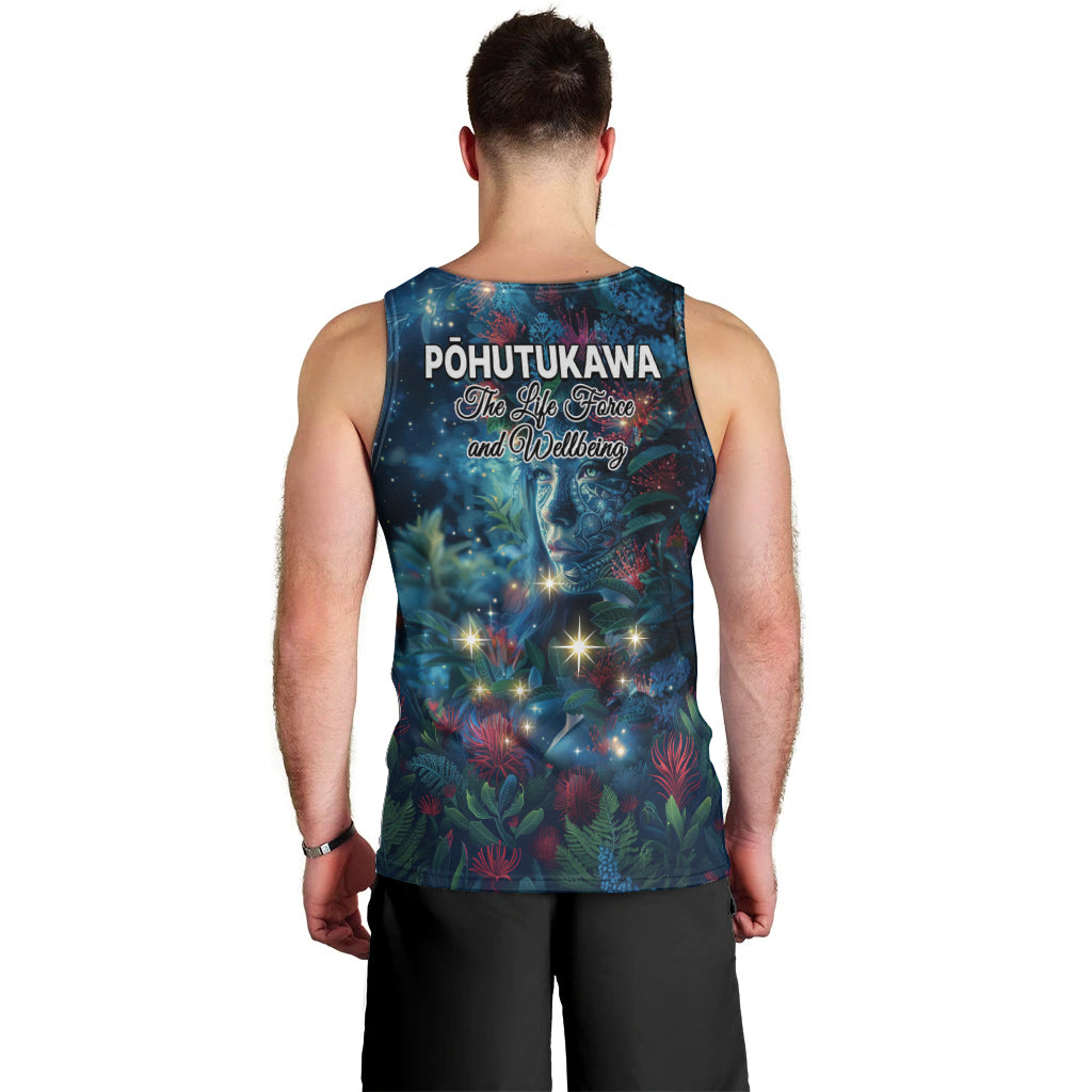 New Zealand Matariki Pohutukawa Men Tank Top Te Mauri te Ora - Vibe Hoodie Shop