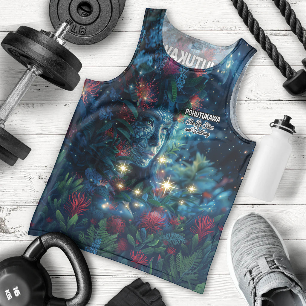 New Zealand Matariki Pohutukawa Men Tank Top Te Mauri te Ora - Vibe Hoodie Shop