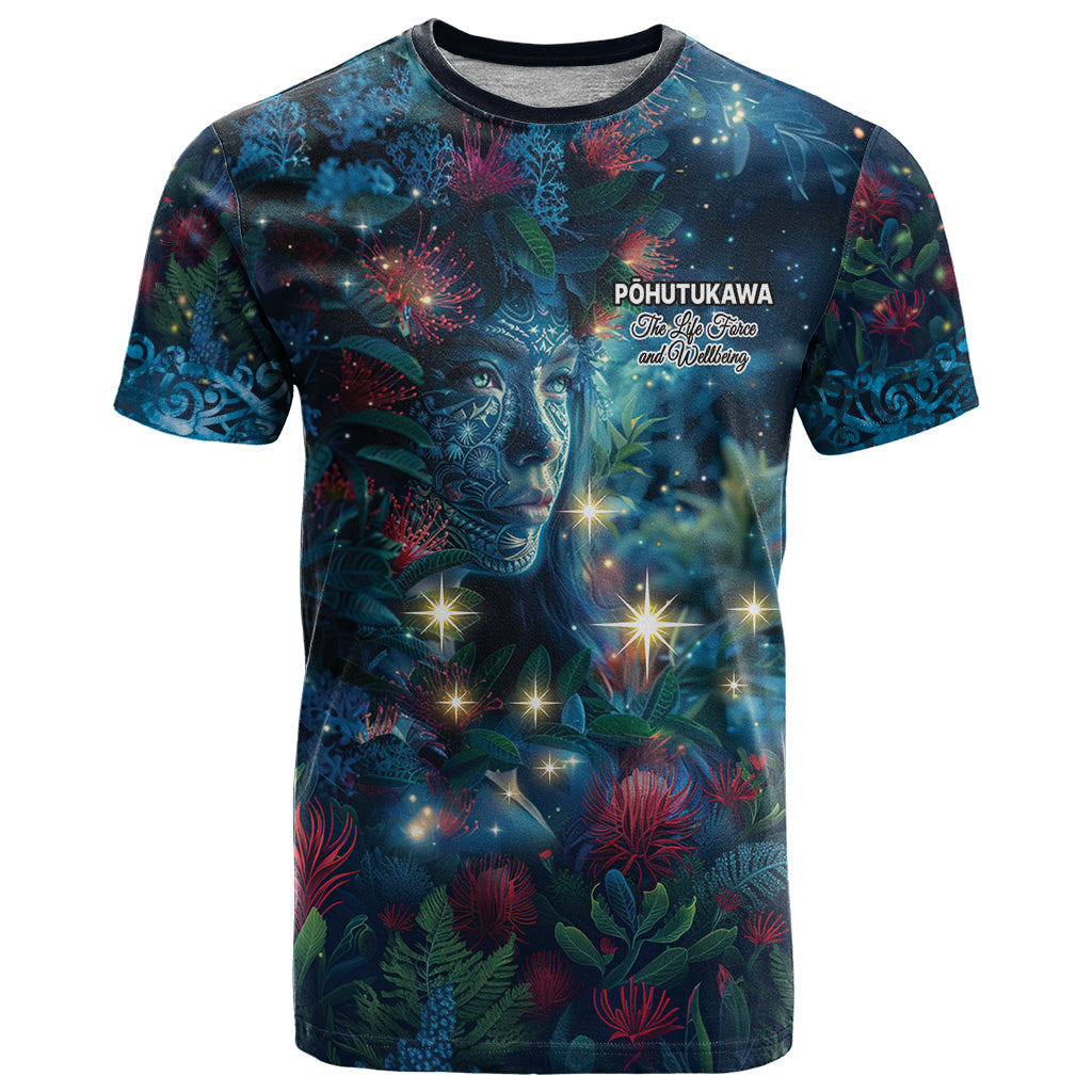 New Zealand Matariki Pohutukawa T Shirt Te Mauri te Ora LT9 - Vibe Hoodie Shop