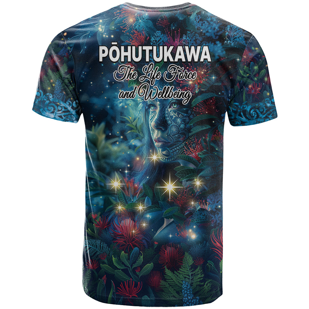 New Zealand Matariki Pohutukawa T Shirt Te Mauri te Ora LT9 - Vibe Hoodie Shop