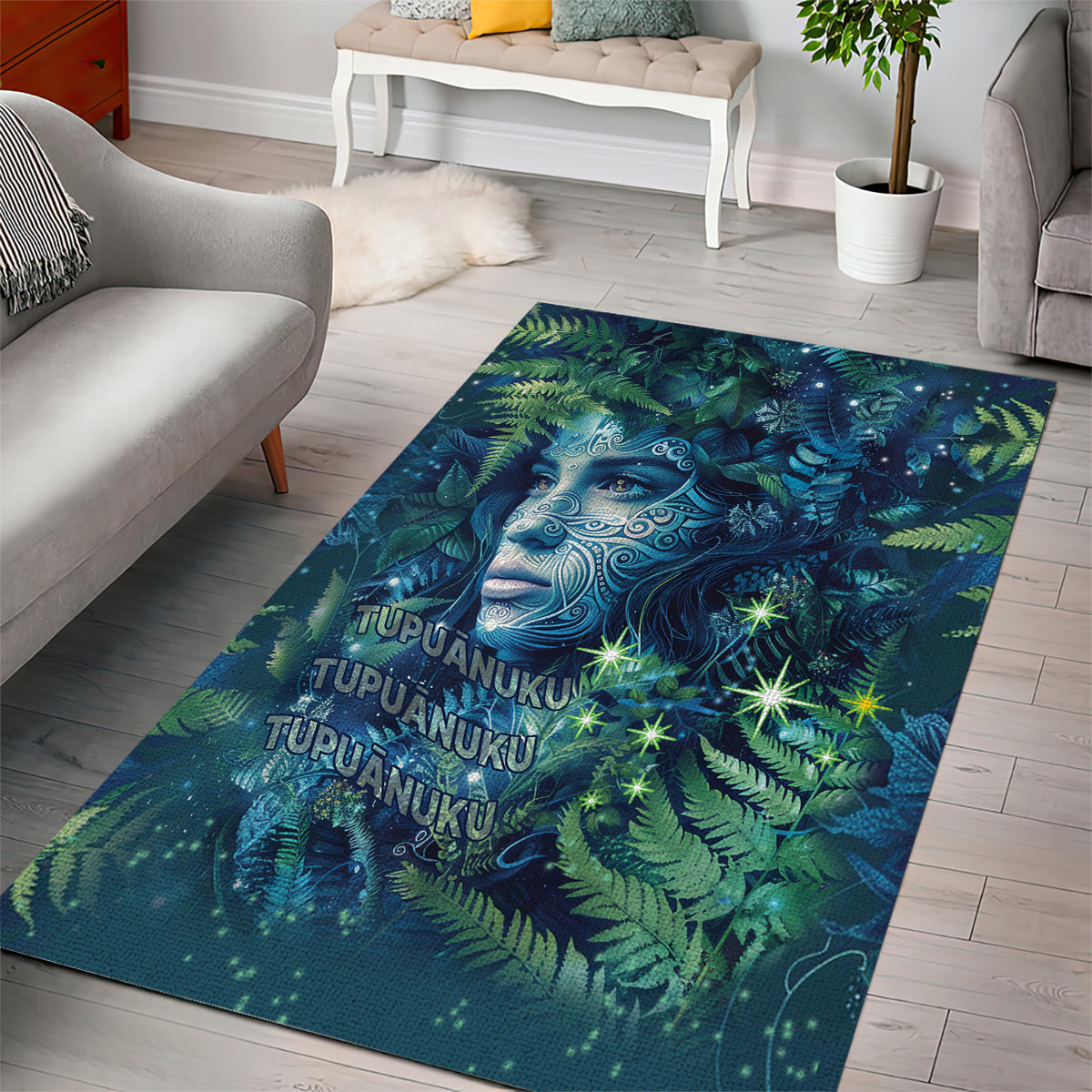 New Zealand Matariki Tupuanuku Area Rug Te W o te Hauhake - Vibe Hoodie Shop