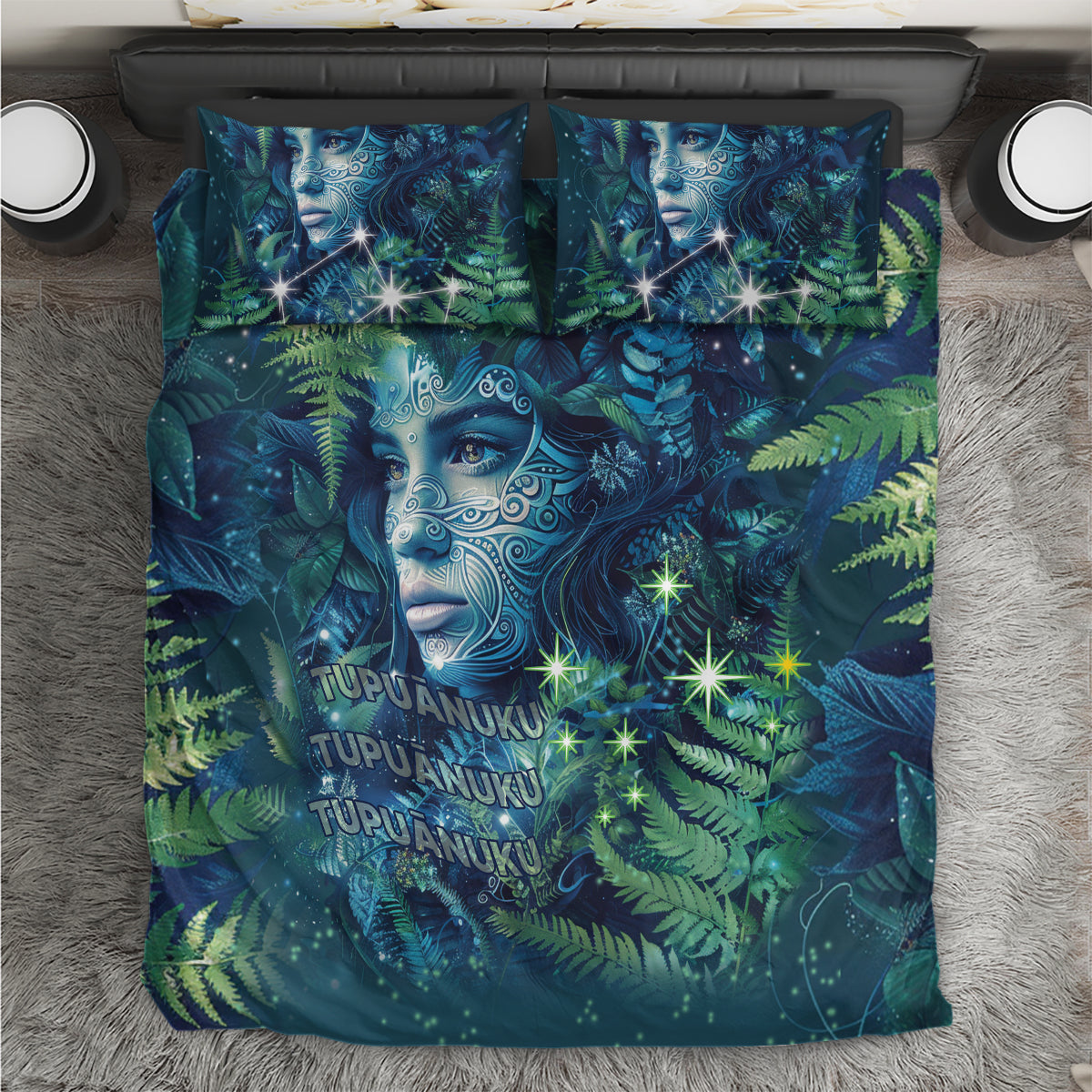 New Zealand Matariki Tupuanuku Bedding Set Te W o te Hauhake - Vibe Hoodie Shop