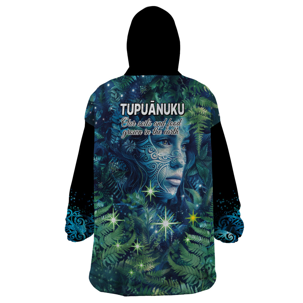 New Zealand Matariki Tupuanuku Wearable Blanket Hoodie Te W o te Hauhake - Vibe Hoodie Shop