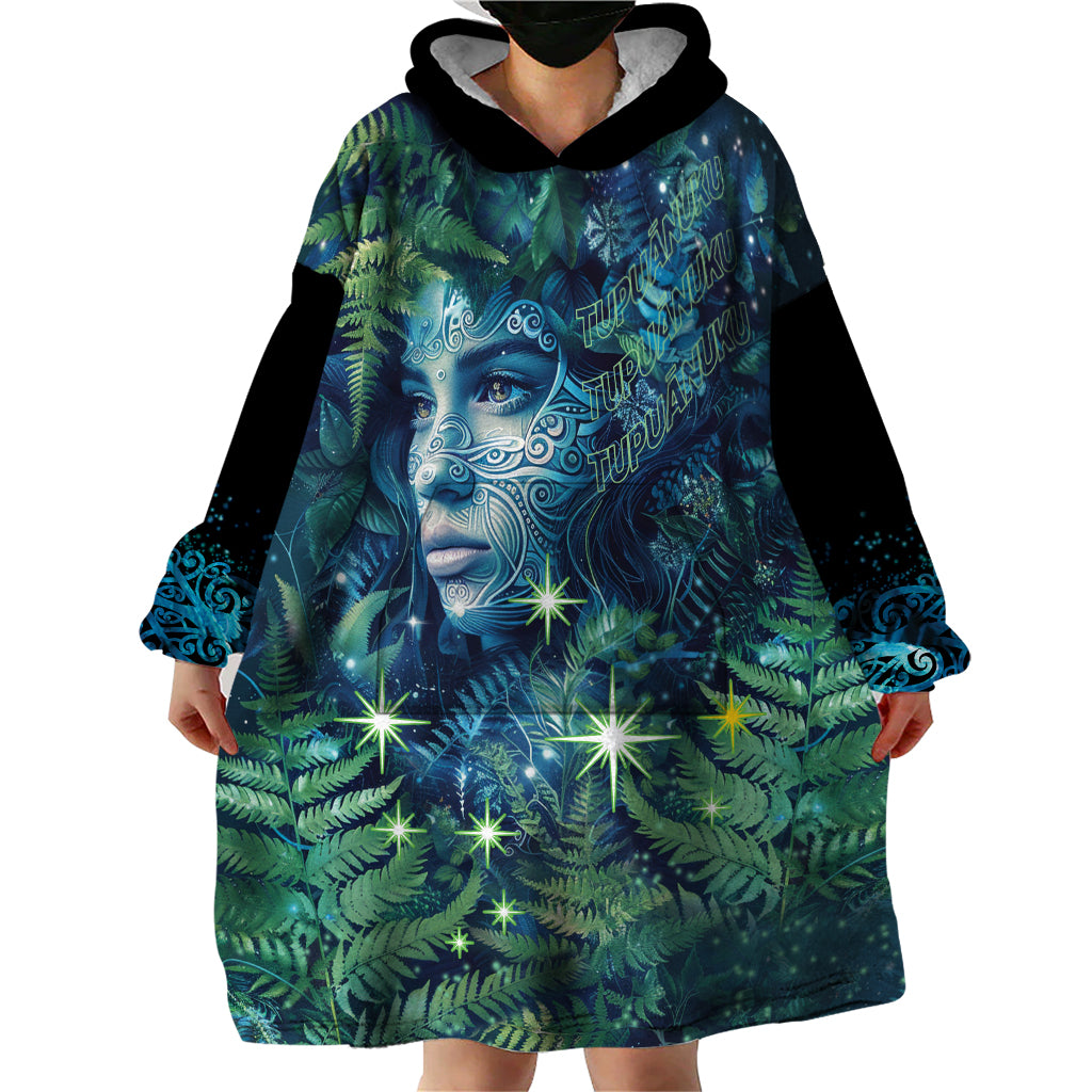 New Zealand Matariki Tupuanuku Wearable Blanket Hoodie Te W o te Hauhake - Vibe Hoodie Shop