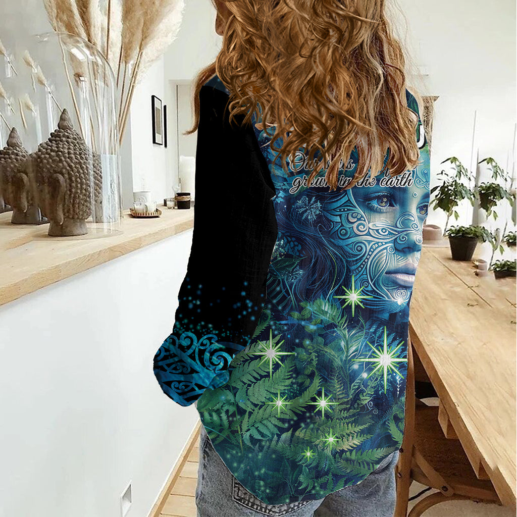 New Zealand Matariki Tupuanuku Women Casual Shirt Te W o te Hauhake - Vibe Hoodie Shop