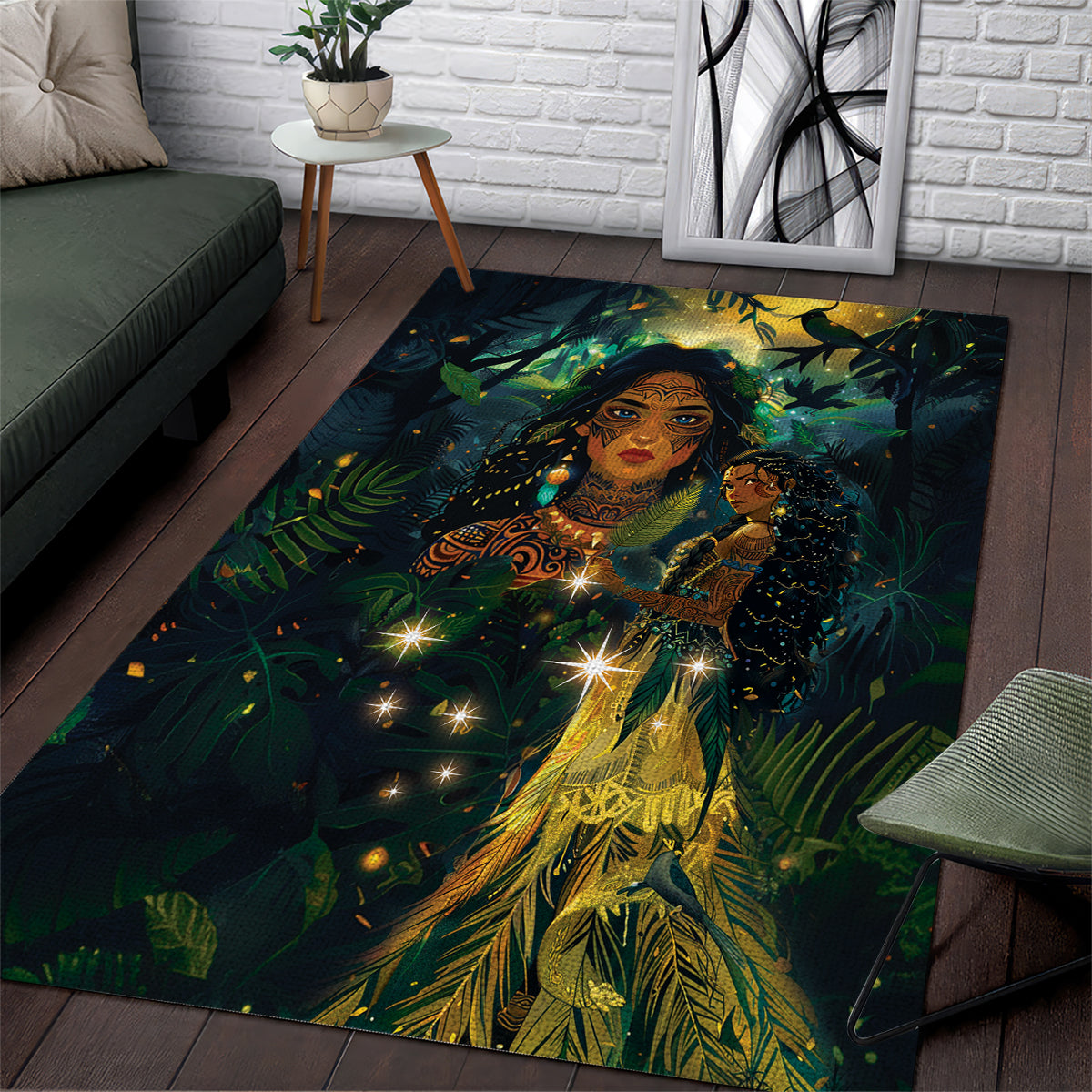 New Zealand Matariki Area Rug Rongo Mori Wellbeing and Good Luck - Vibe Hoodie Shop