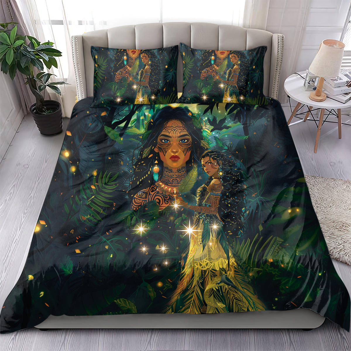 New Zealand Matariki Bedding Set Rongo Mori Wellbeing and Good Luck - Vibe Hoodie Shop