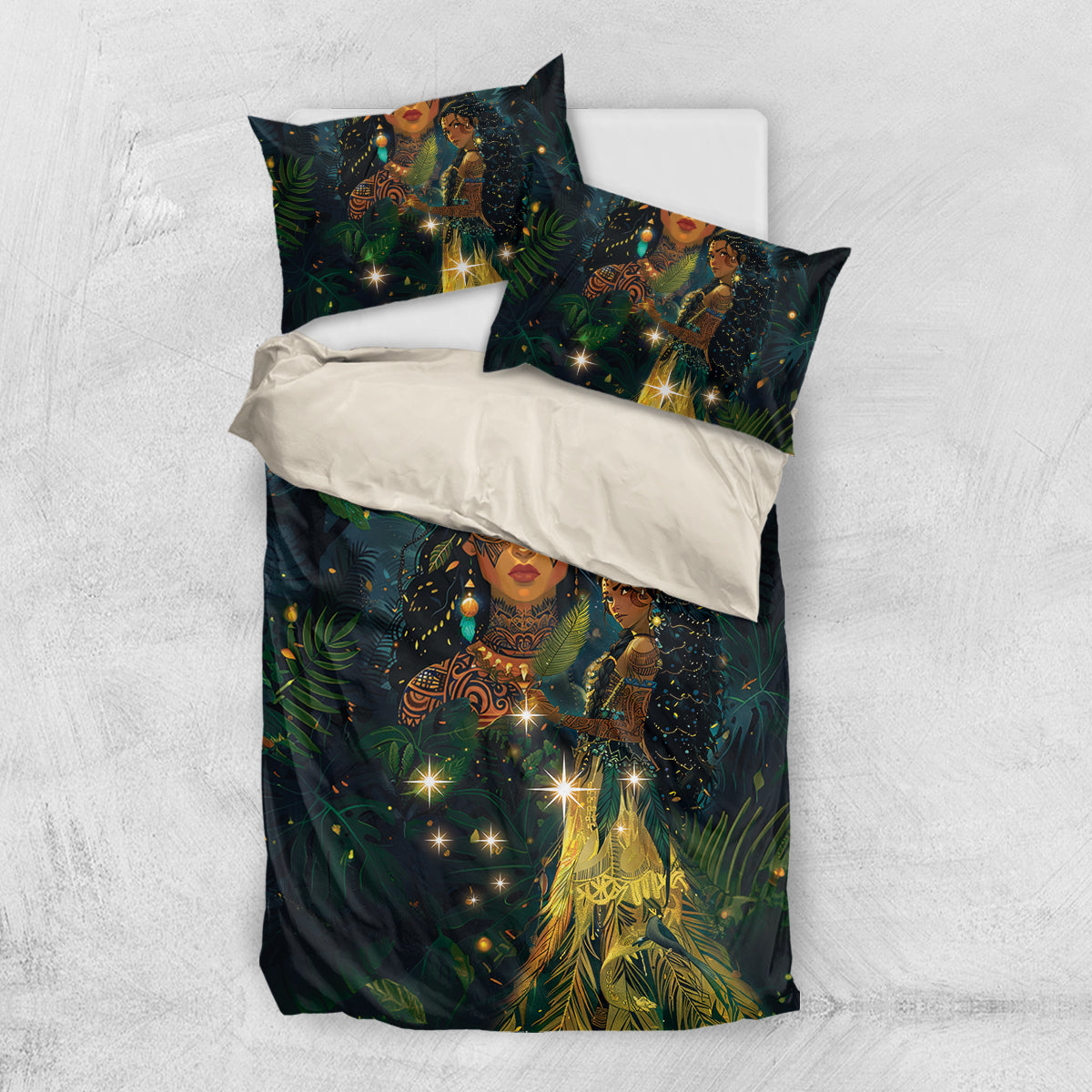 New Zealand Matariki Bedding Set Rongo Mori Wellbeing and Good Luck - Vibe Hoodie Shop