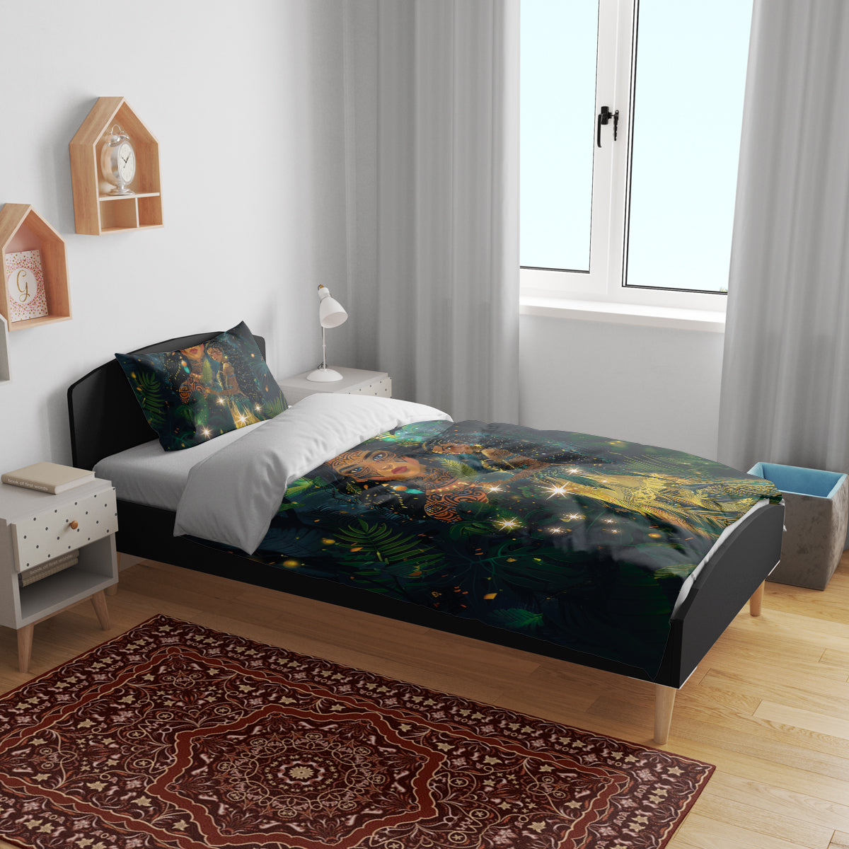 New Zealand Matariki Bedding Set Rongo Mori Wellbeing and Good Luck - Vibe Hoodie Shop
