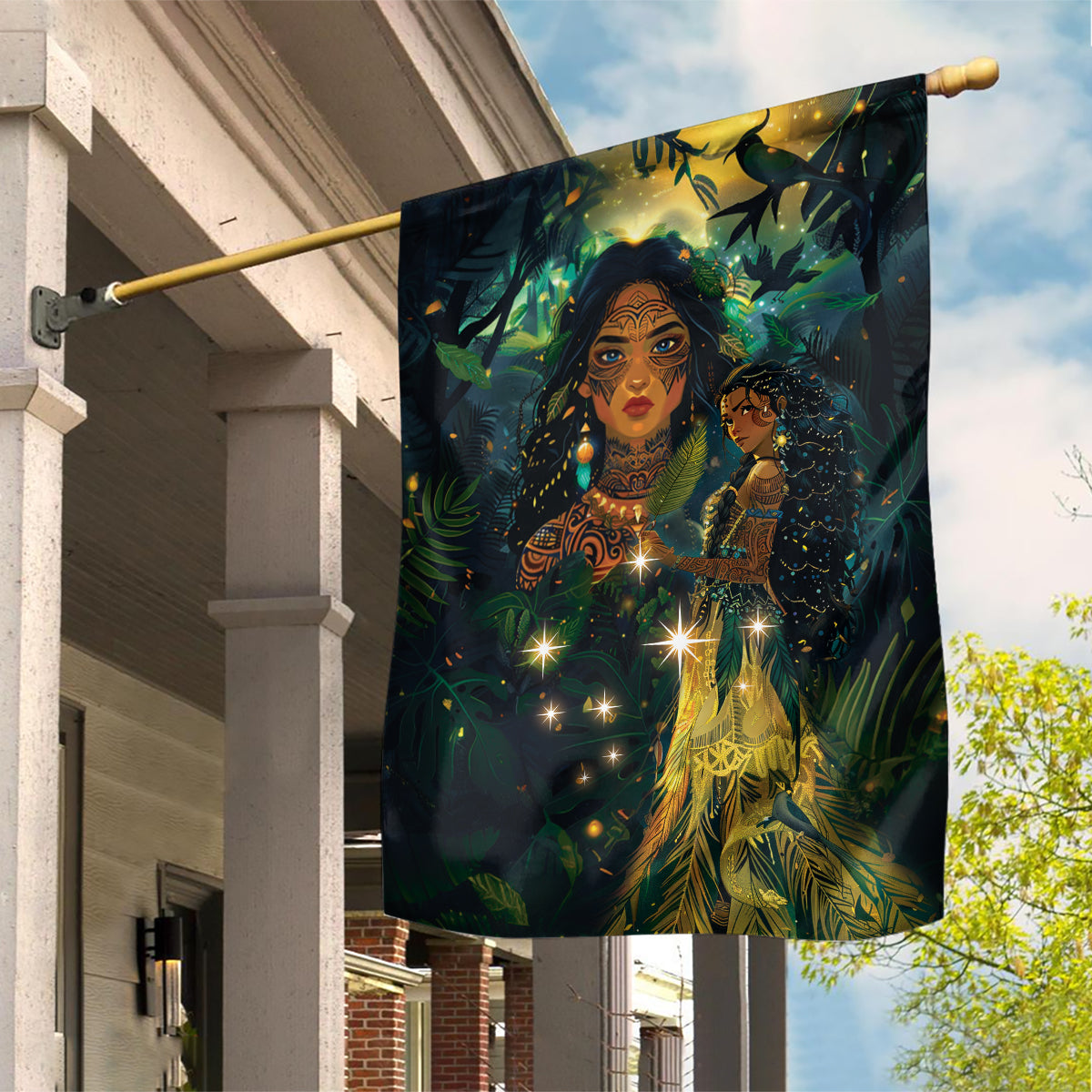 New Zealand Matariki Garden Flag Rongo Mori Wellbeing and Good Luck - Vibe Hoodie Shop