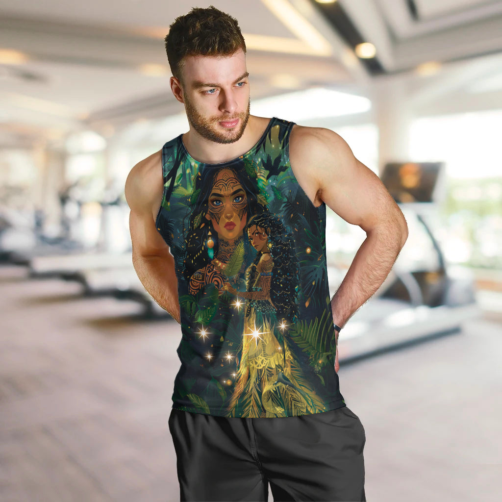 New Zealand Matariki Men Tank Top Rongo Mori Wellbeing and Good Luck - Vibe Hoodie Shop
