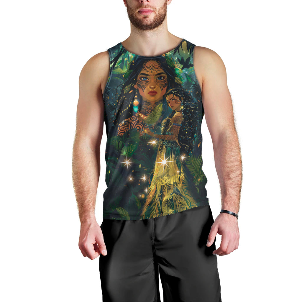 New Zealand Matariki Men Tank Top Rongo Mori Wellbeing and Good Luck - Vibe Hoodie Shop