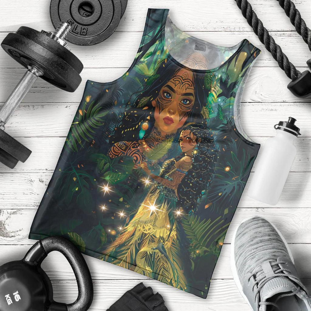 New Zealand Matariki Men Tank Top Rongo Mori Wellbeing and Good Luck - Vibe Hoodie Shop