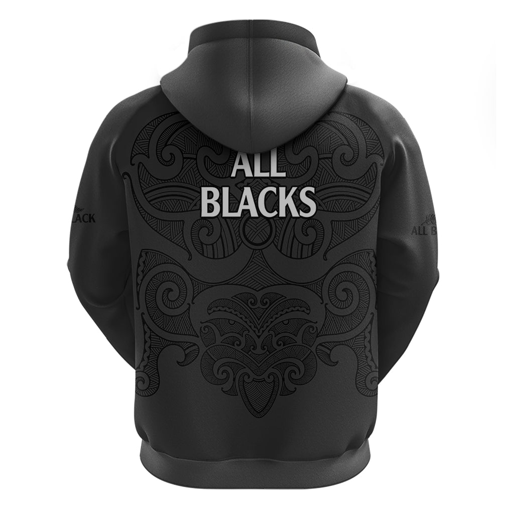 New Zealand Rugby Hoodie All Black Fern with Maori Tribal Pattern LT9 - Vibe Hoodie Shop