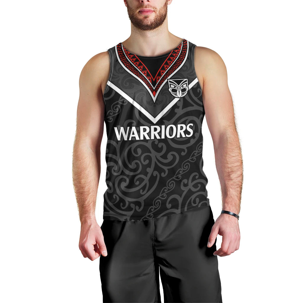 (Custom Text And Number) New Zealand Warriors Rugby Men Tank Top Proud to Maori Warriors - Vibe Hoodie Shop