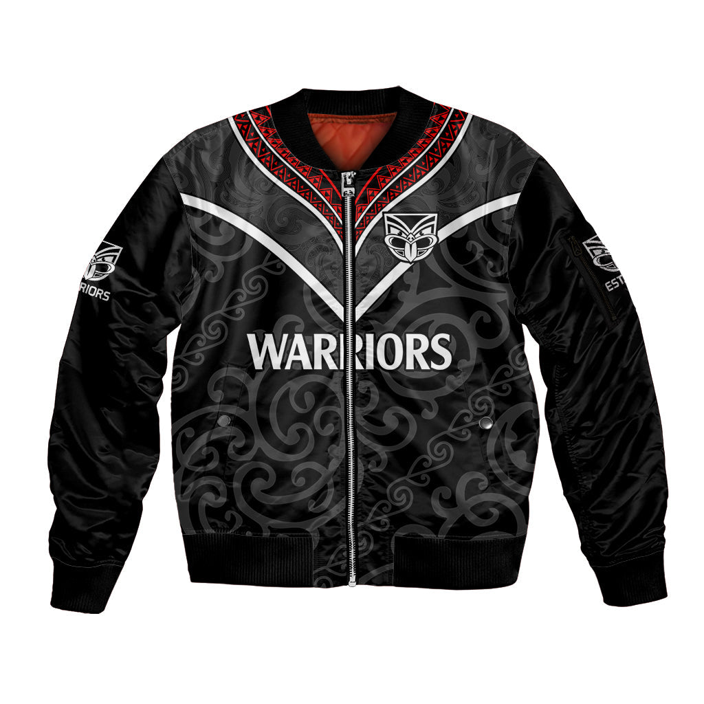 custom-text-and-number-new-zealand-warriors-rugby-sleeve-zip-bomber-jacket-proud-to-maori-warriors