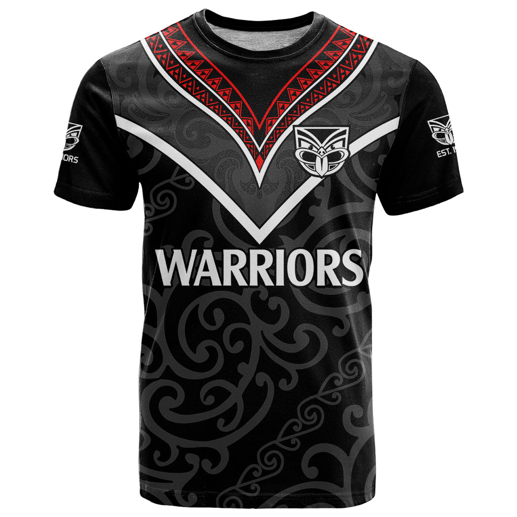 (Custom Text And Number) New Zealand Warriors Rugby T Shirt Proud to Maori Warriors LT9 - Vibe Hoodie Shop