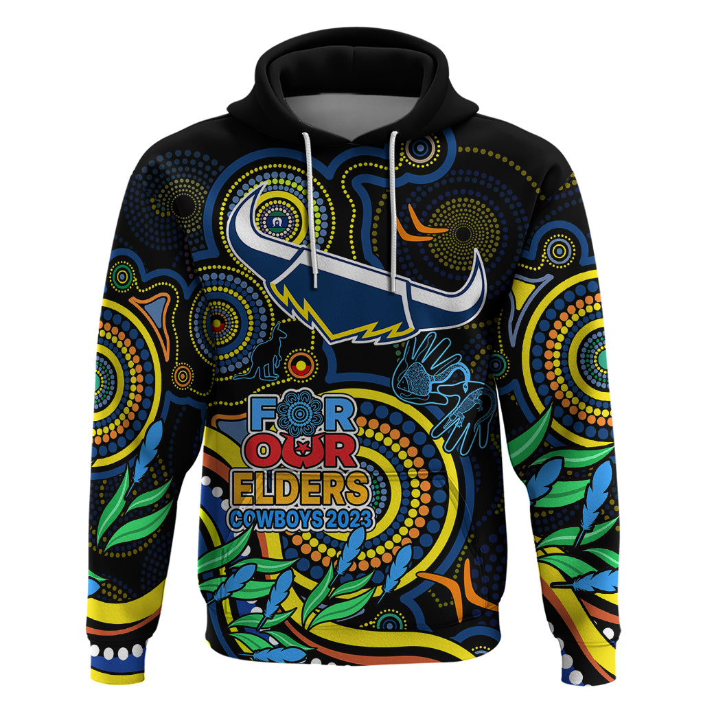 Cowboys Rugby Aboriginal Art Hoodie NAIDOC Indigenous Tribal LT9 - Vibe Hoodie Shop
