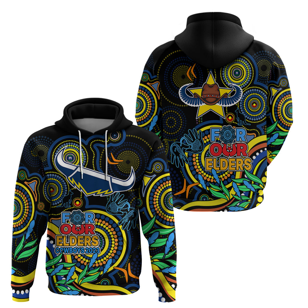 Cowboys Rugby Aboriginal Art Hoodie NAIDOC Indigenous Tribal LT9 - Vibe Hoodie Shop