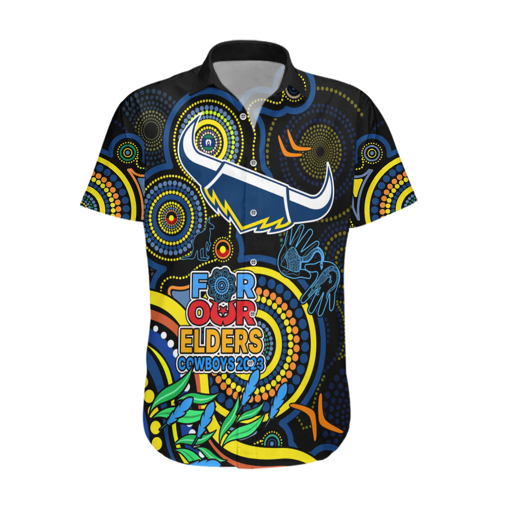 Custom Cowboys Rugby Aboriginal Art Hawaiian Shirt NAIDOC Indigenous Tribal - Vibe Hoodie Shop