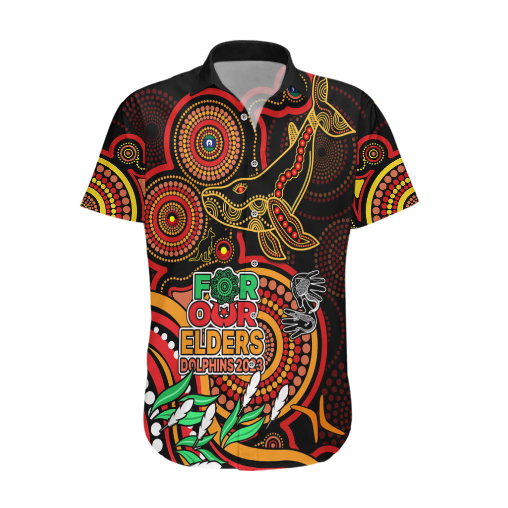Dolphins Rugby Aboriginal Art Hawaiian Shirt NAIDOC Indigenous Tribal - Vibe Hoodie Shop