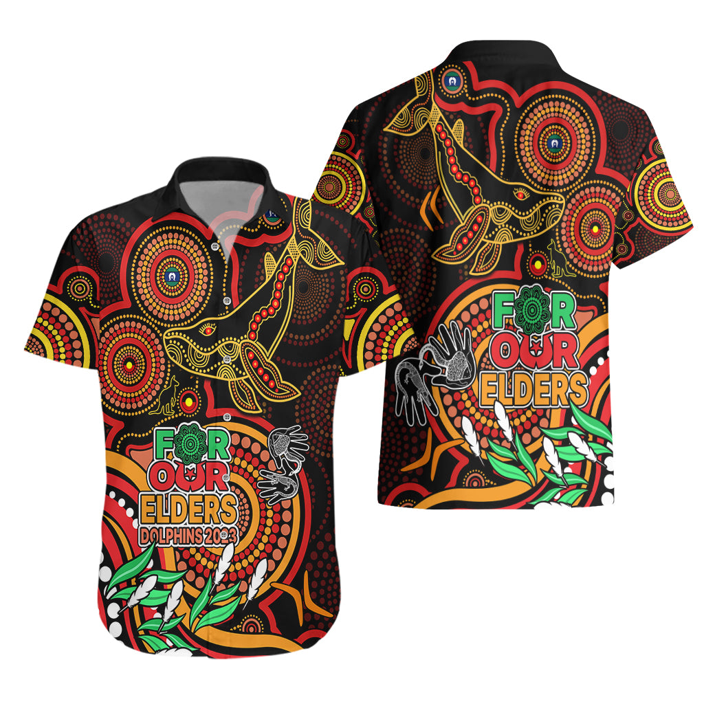 Dolphins Rugby Aboriginal Art Hawaiian Shirt NAIDOC Indigenous Tribal - Vibe Hoodie Shop