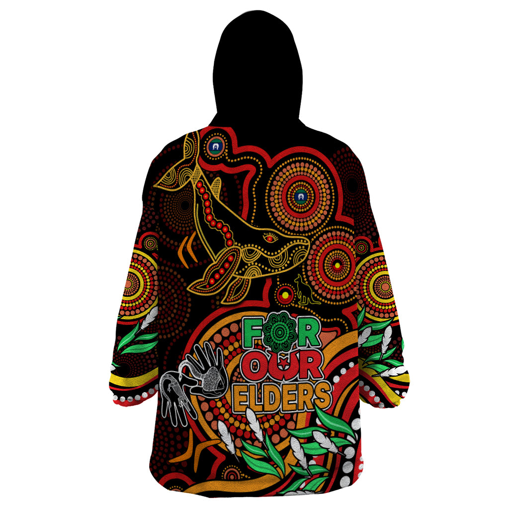 Dolphins Rugby Aboriginal Art Wearable Blanket Hoodie NAIDOC Indigenous Tribal - Vibe Hoodie Shop