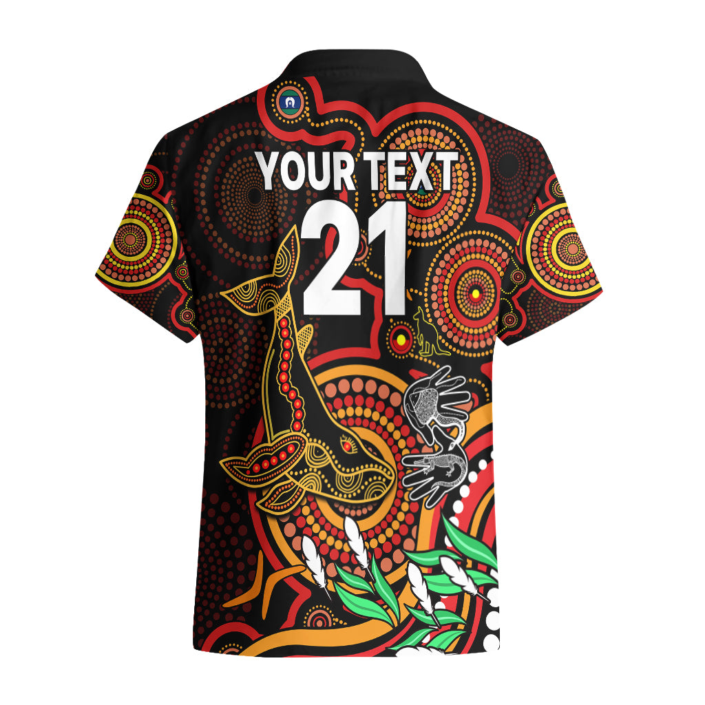 Custom Dolphins Rugby Aboriginal Art Hawaiian Shirt NAIDOC Indigenous Tribal - Vibe Hoodie Shop