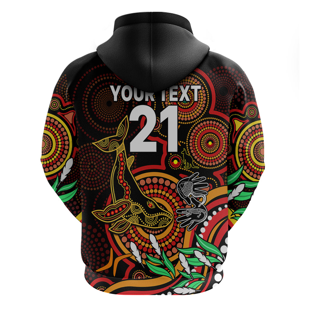 Custom Dolphins Rugby Aboriginal Art Hoodie NAIDOC Indigenous Tribal LT9 - Vibe Hoodie Shop