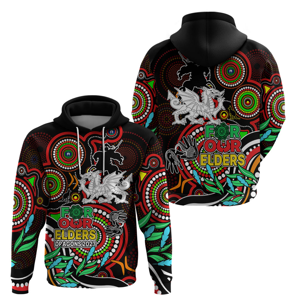 Dragons Rugby Aboriginal Art Hoodie NAIDOC Indigenous Tribal LT9 - Vibe Hoodie Shop