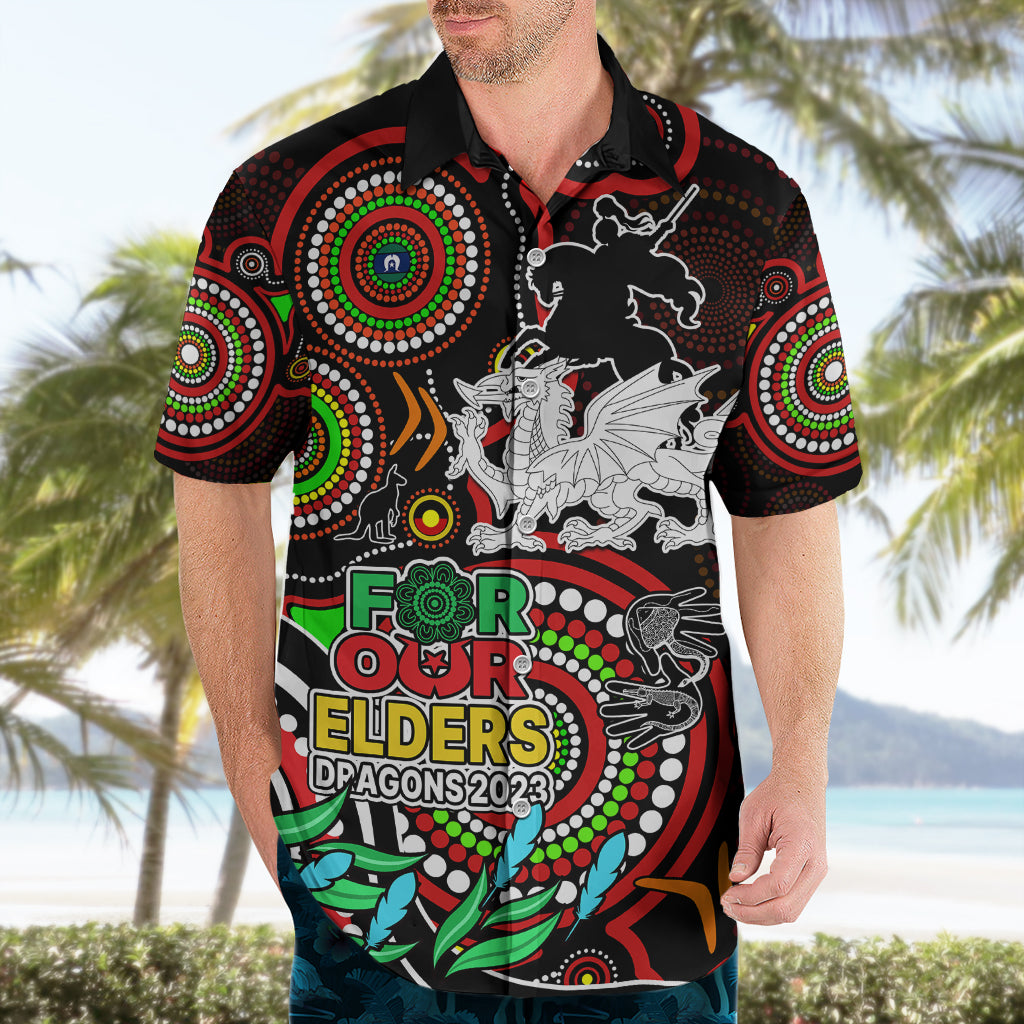 Custom Dragons Rugby Aboriginal Art Hawaiian Shirt NAIDOC Indigenous Tribal - Vibe Hoodie Shop