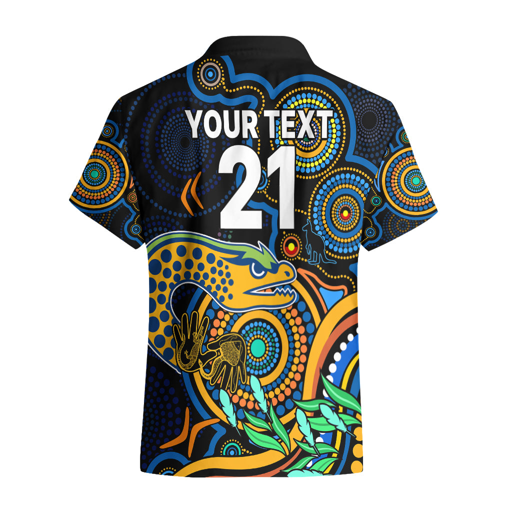 Custom Eels Rugby Aboriginal Art Hawaiian Shirt NAIDOC Indigenous Tribal - Vibe Hoodie Shop