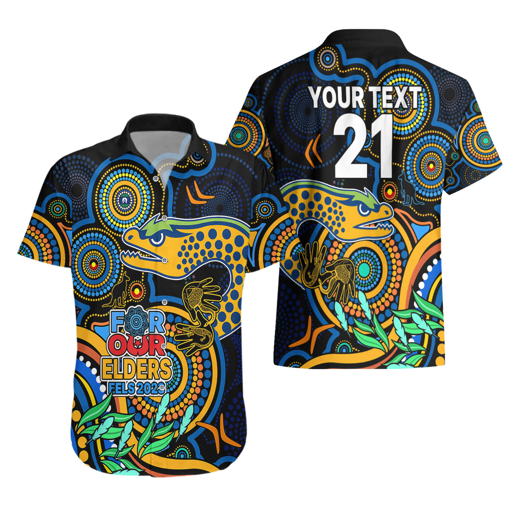 Custom Eels Rugby Aboriginal Art Hawaiian Shirt NAIDOC Indigenous Tribal - Vibe Hoodie Shop