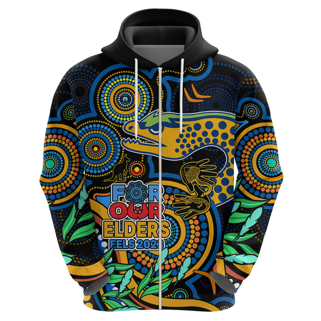 Custom Eels Rugby Aboriginal Art Hoodie NAIDOC Indigenous Tribal LT9 - Vibe Hoodie Shop