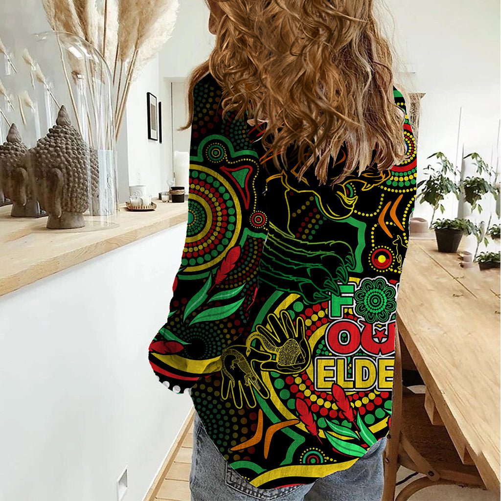 Panthers Rugby Aboriginal Art Women Casual Shirt NAIDOC Indigenous Tribal - Vibe Hoodie Shop