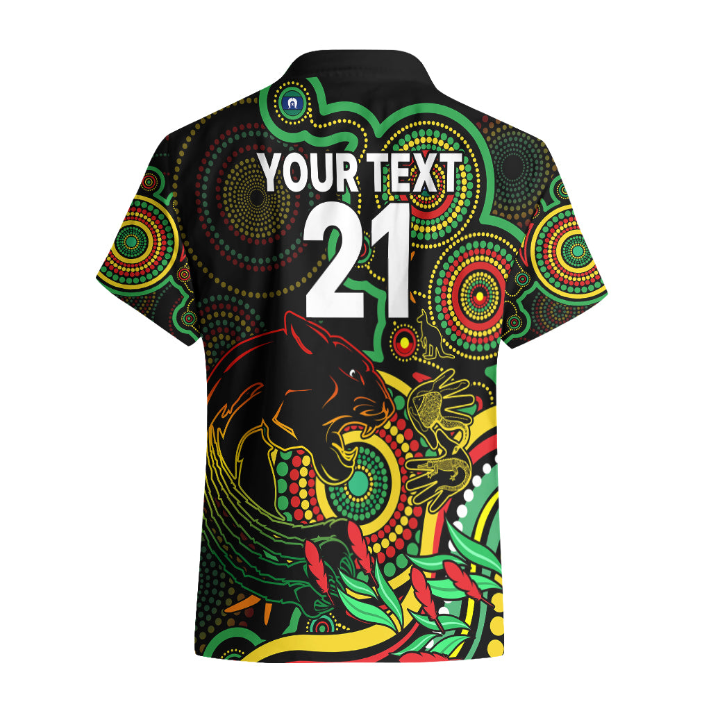 Custom Panthers Rugby Aboriginal Art Hawaiian Shirt NAIDOC Indigenous Tribal - Vibe Hoodie Shop