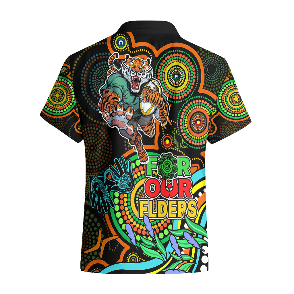 Tigers Rugby Aboriginal Art Hawaiian Shirt NAIDOC Indigenous Tribal - Vibe Hoodie Shop