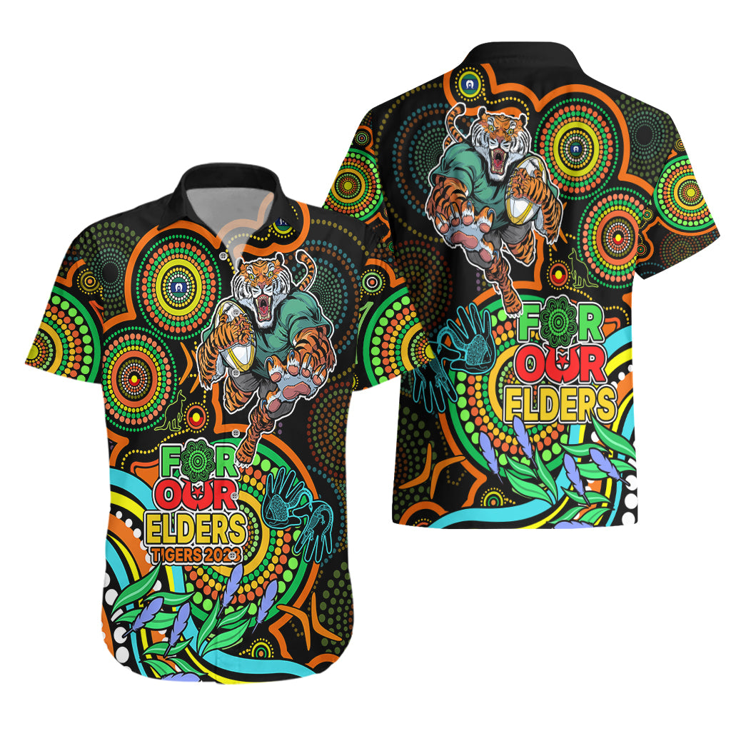 Tigers Rugby Aboriginal Art Hawaiian Shirt NAIDOC Indigenous Tribal - Vibe Hoodie Shop