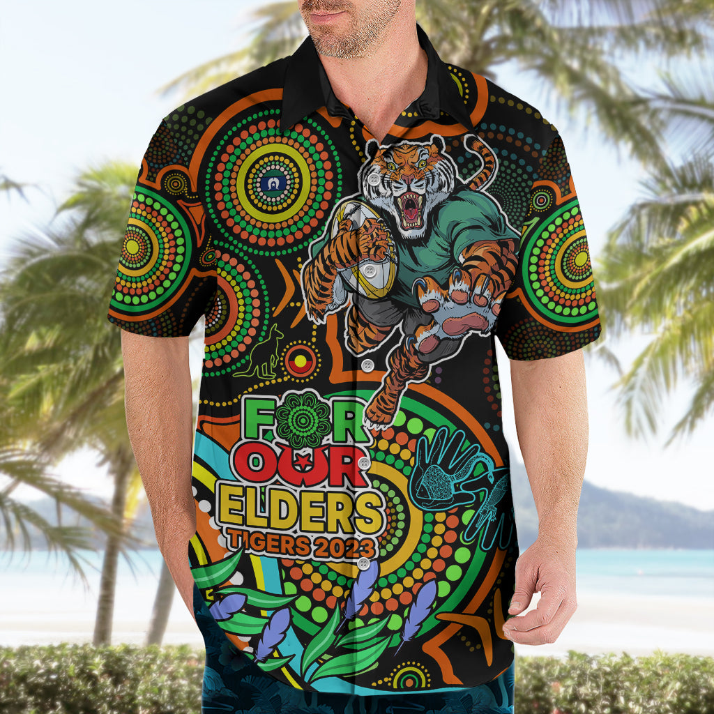 Tigers Rugby Aboriginal Art Hawaiian Shirt NAIDOC Indigenous Tribal - Vibe Hoodie Shop