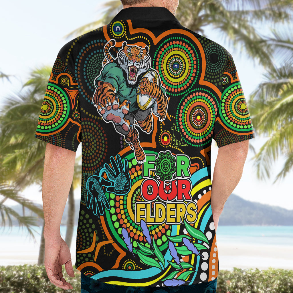 Tigers Rugby Aboriginal Art Hawaiian Shirt NAIDOC Indigenous Tribal - Vibe Hoodie Shop