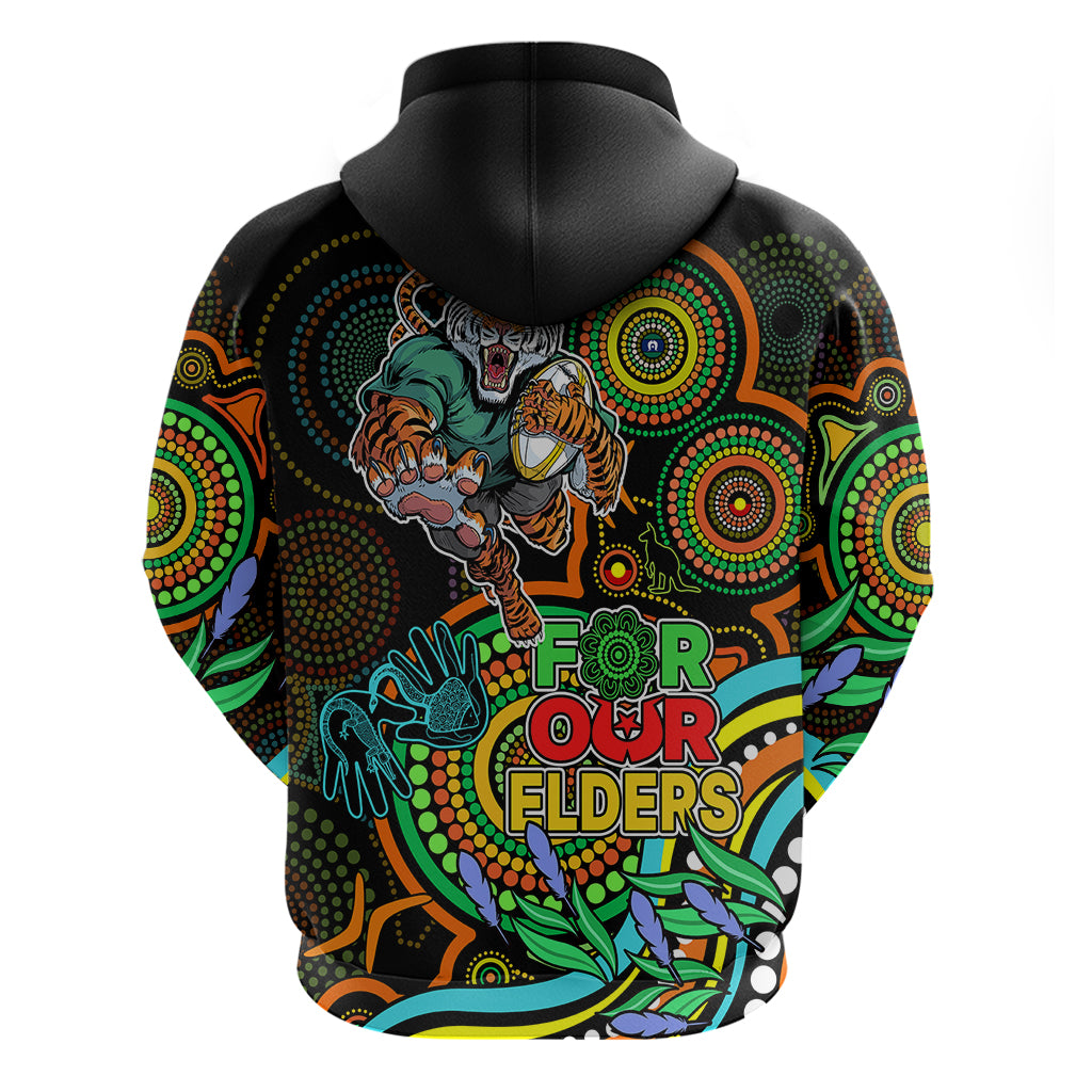 Tigers Rugby Aboriginal Art Hoodie NAIDOC Indigenous Tribal LT9 - Vibe Hoodie Shop