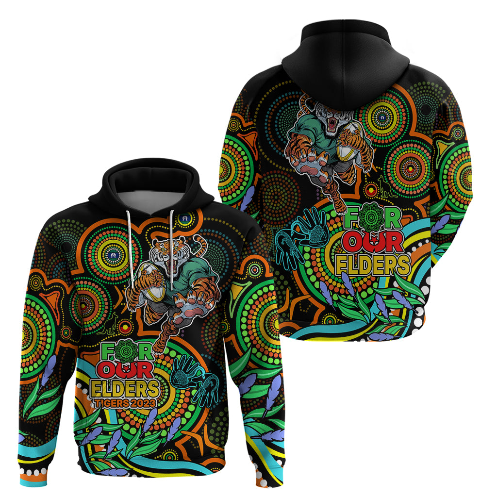 Tigers Rugby Aboriginal Art Hoodie NAIDOC Indigenous Tribal LT9 - Vibe Hoodie Shop