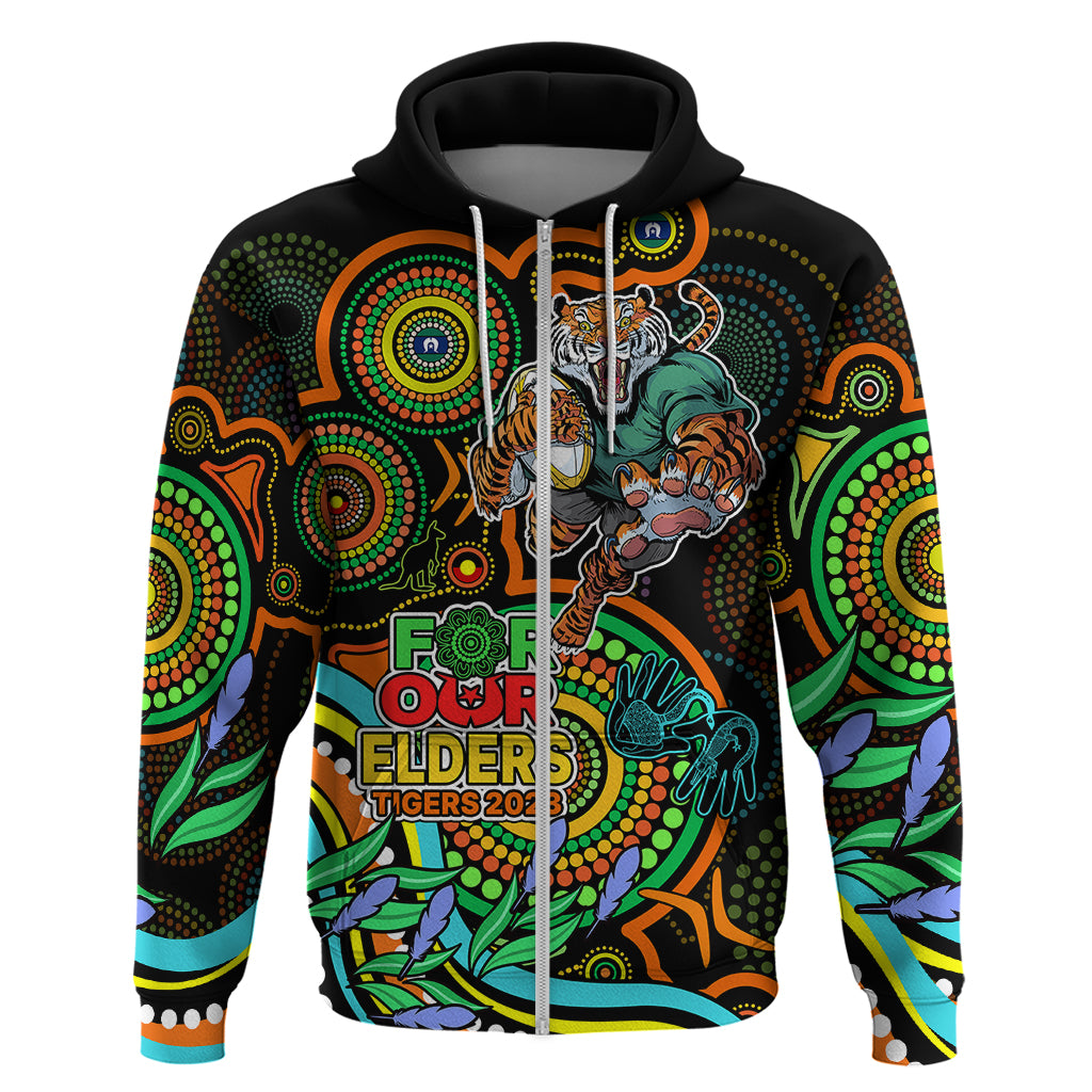 Tigers Rugby Aboriginal Art Hoodie NAIDOC Indigenous Tribal LT9 - Vibe Hoodie Shop