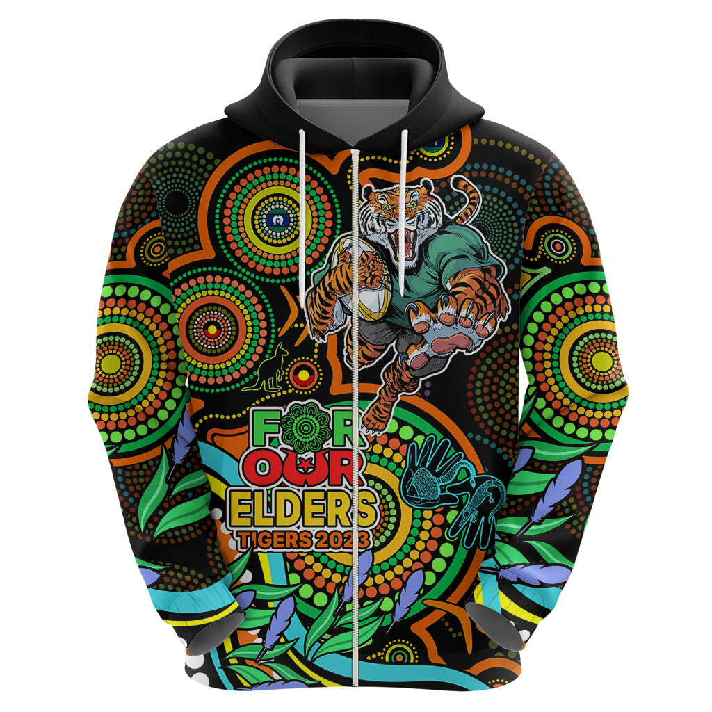 Tigers Rugby Aboriginal Art Hoodie NAIDOC Indigenous Tribal LT9 - Vibe Hoodie Shop