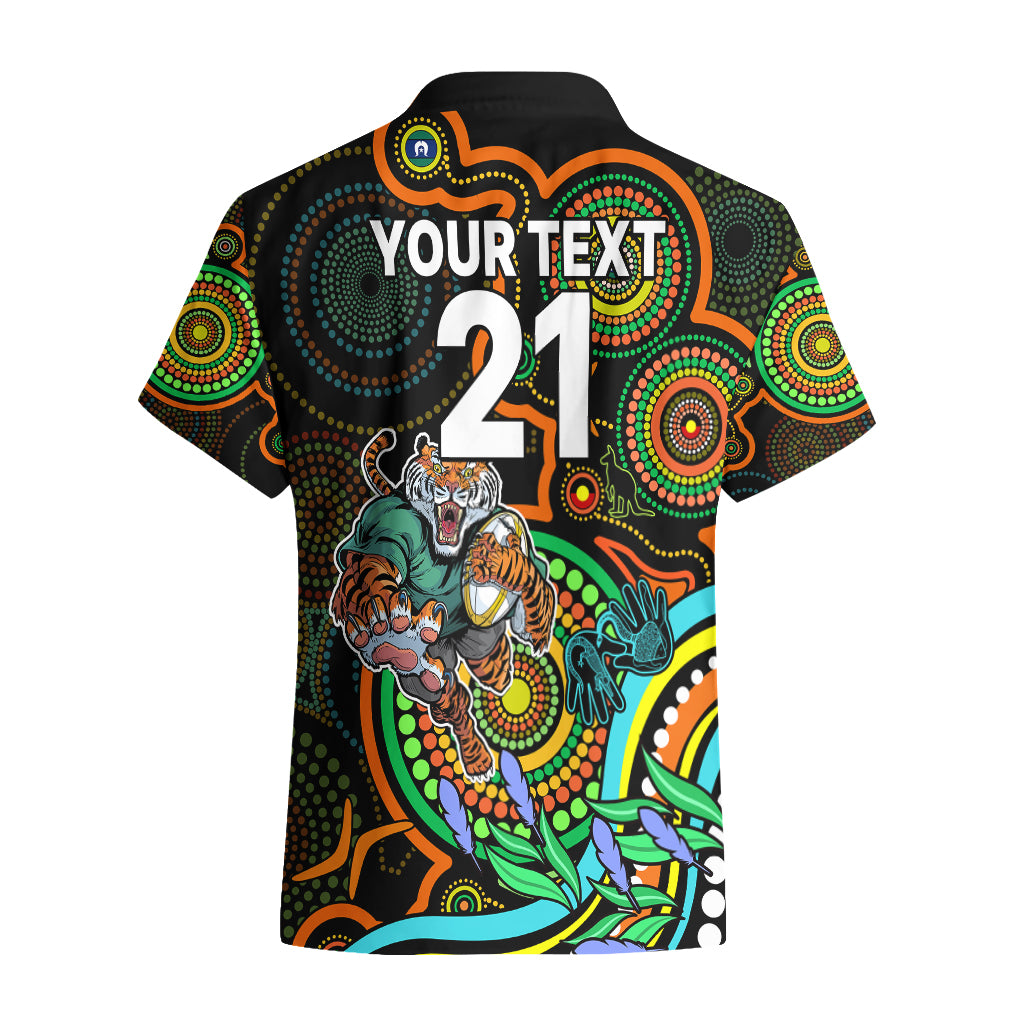 Custom Tigers Rugby Aboriginal Art Hawaiian Shirt NAIDOC Indigenous Tribal - Vibe Hoodie Shop